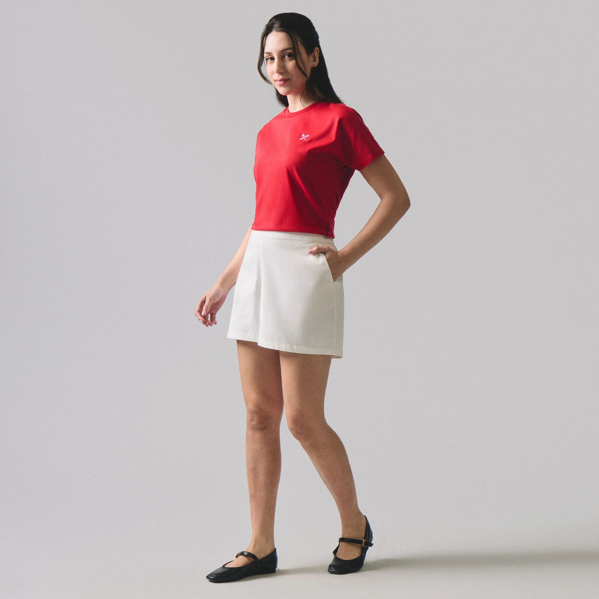 Basic T-Shirt With Button Detail - Image 6