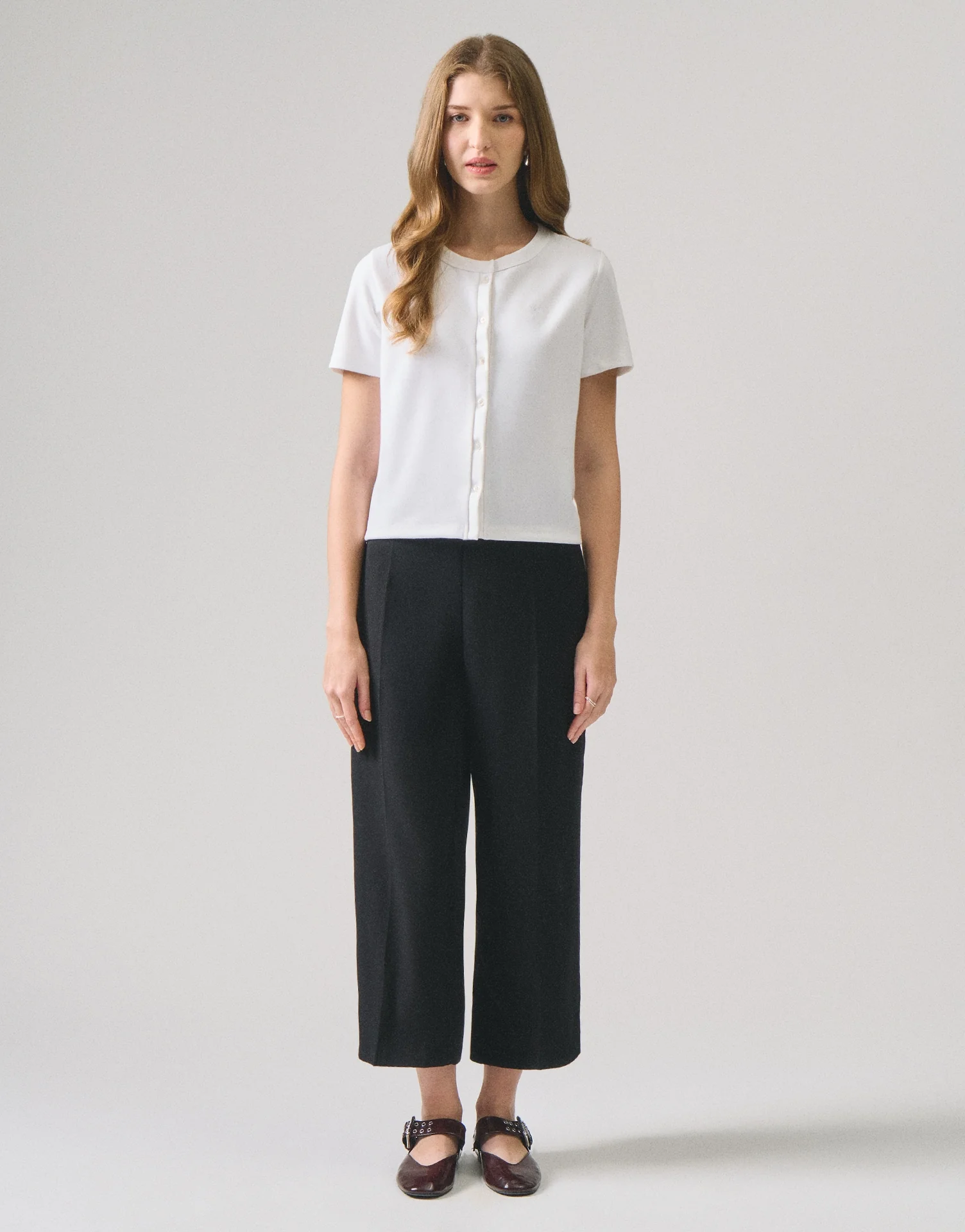 Button Down Ribbed T-Shirt - Image 6