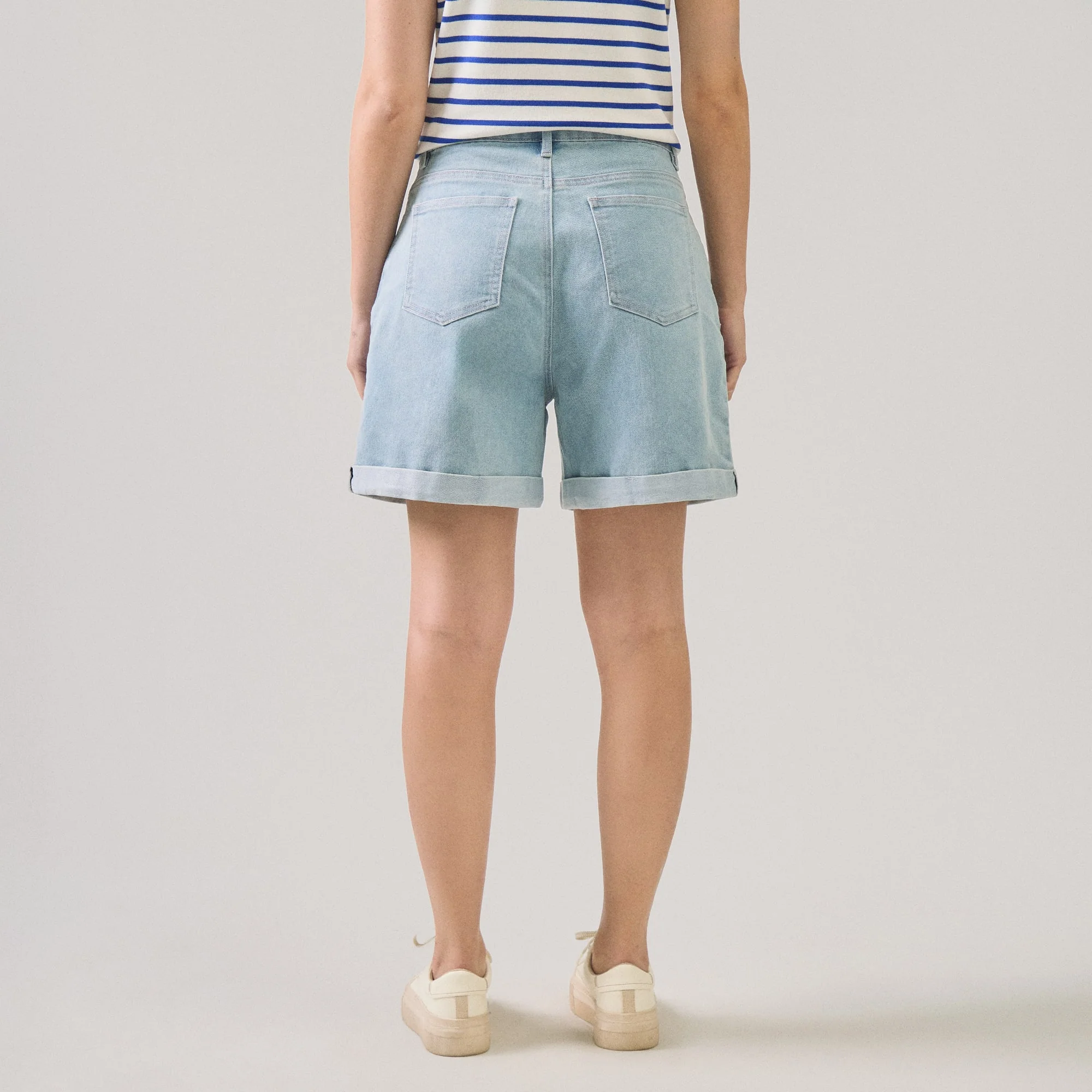 Light Wash Denim Shorts - Image 4