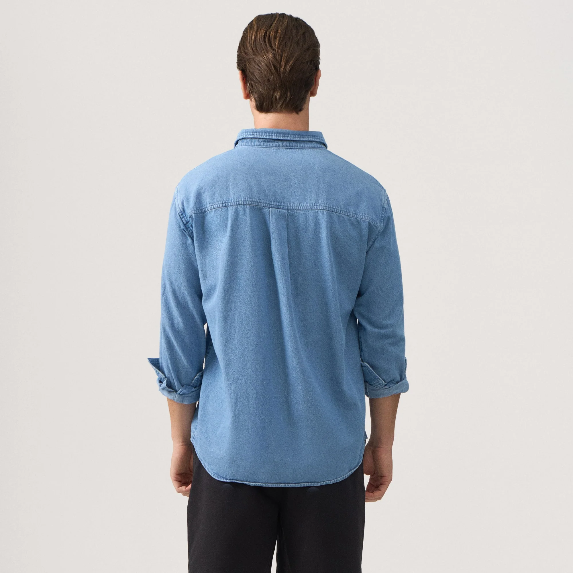 Long Sleeves Light Denim Shirt - Image 4