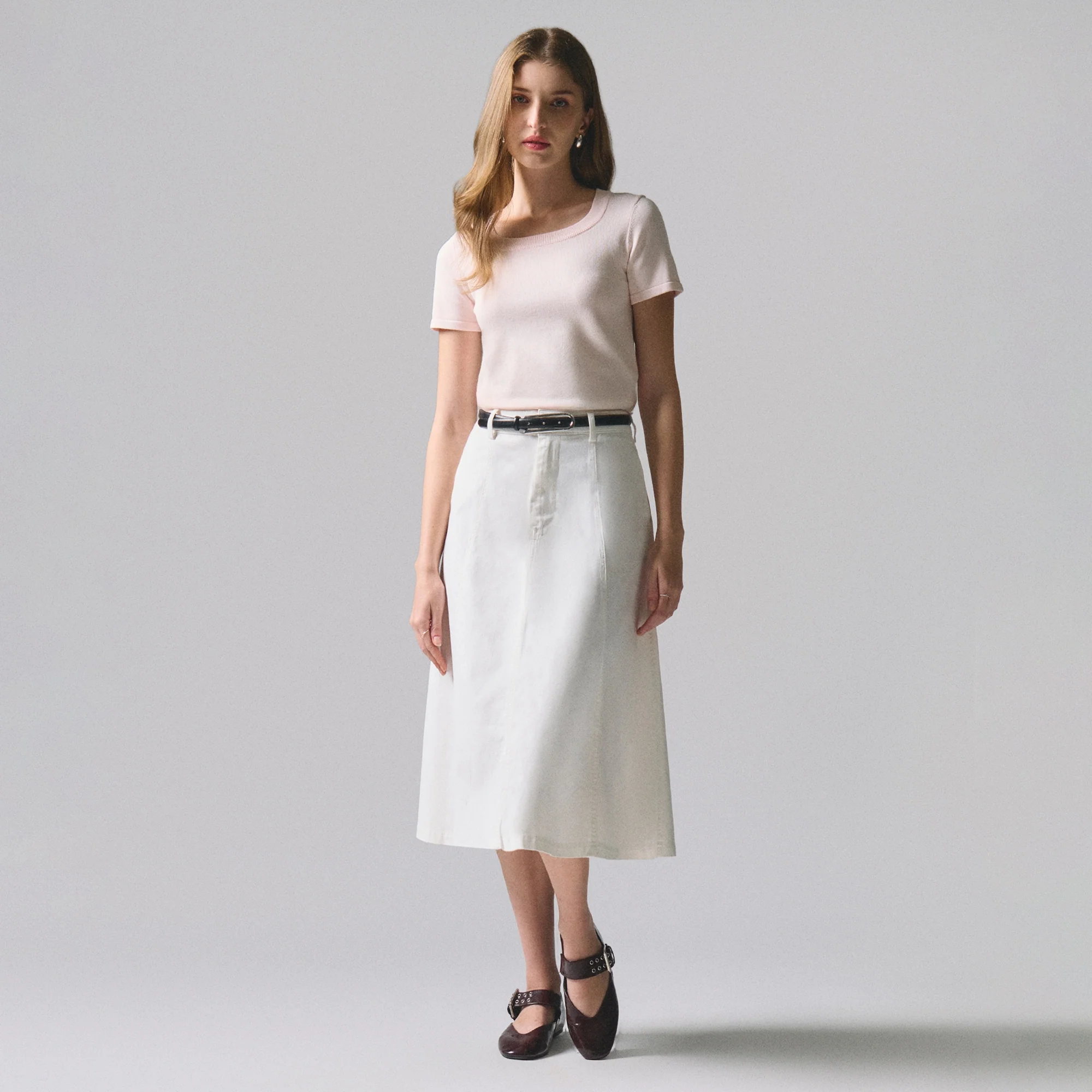 Midi Skirt With Panels - Image 5