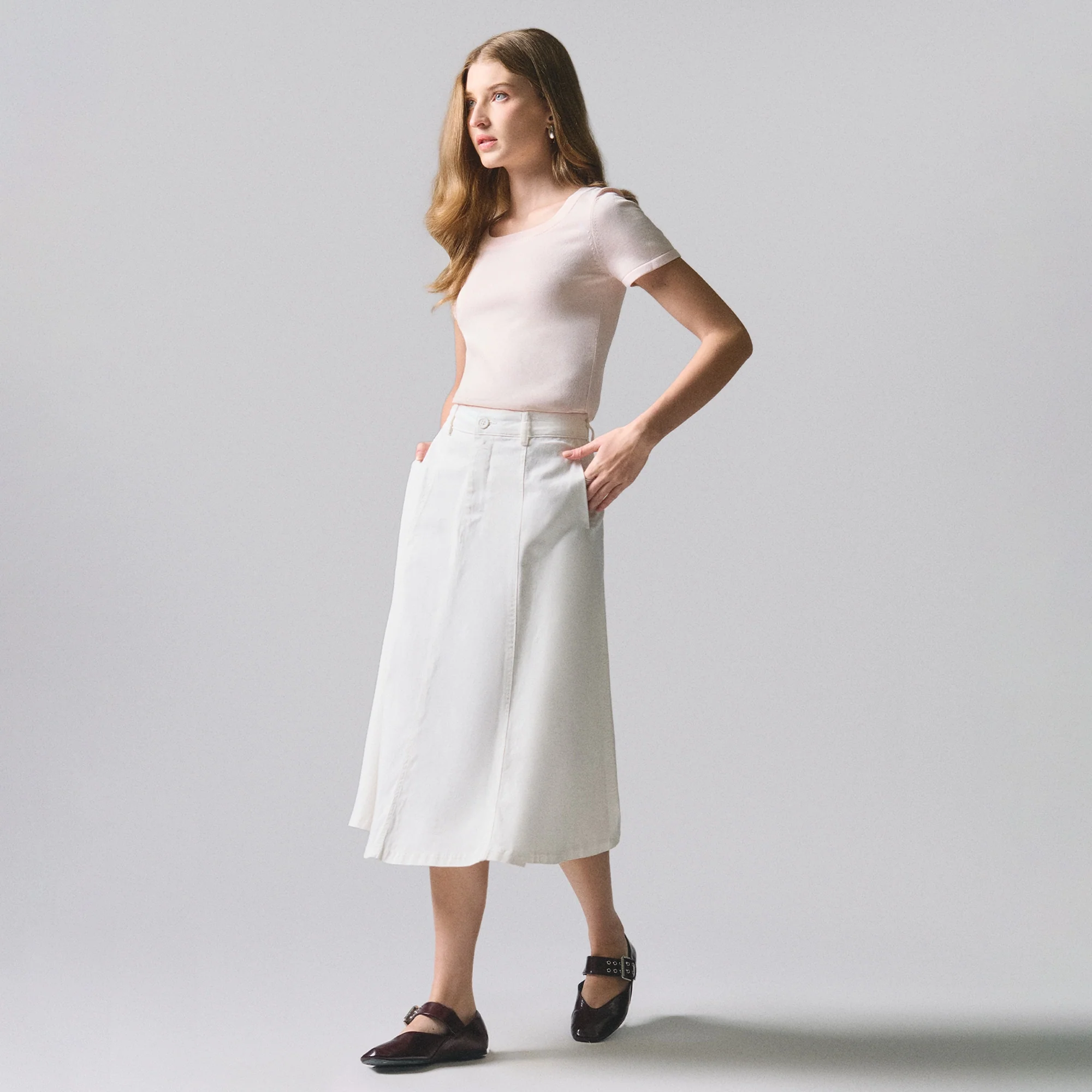 Midi Skirt With Panels - Image 6