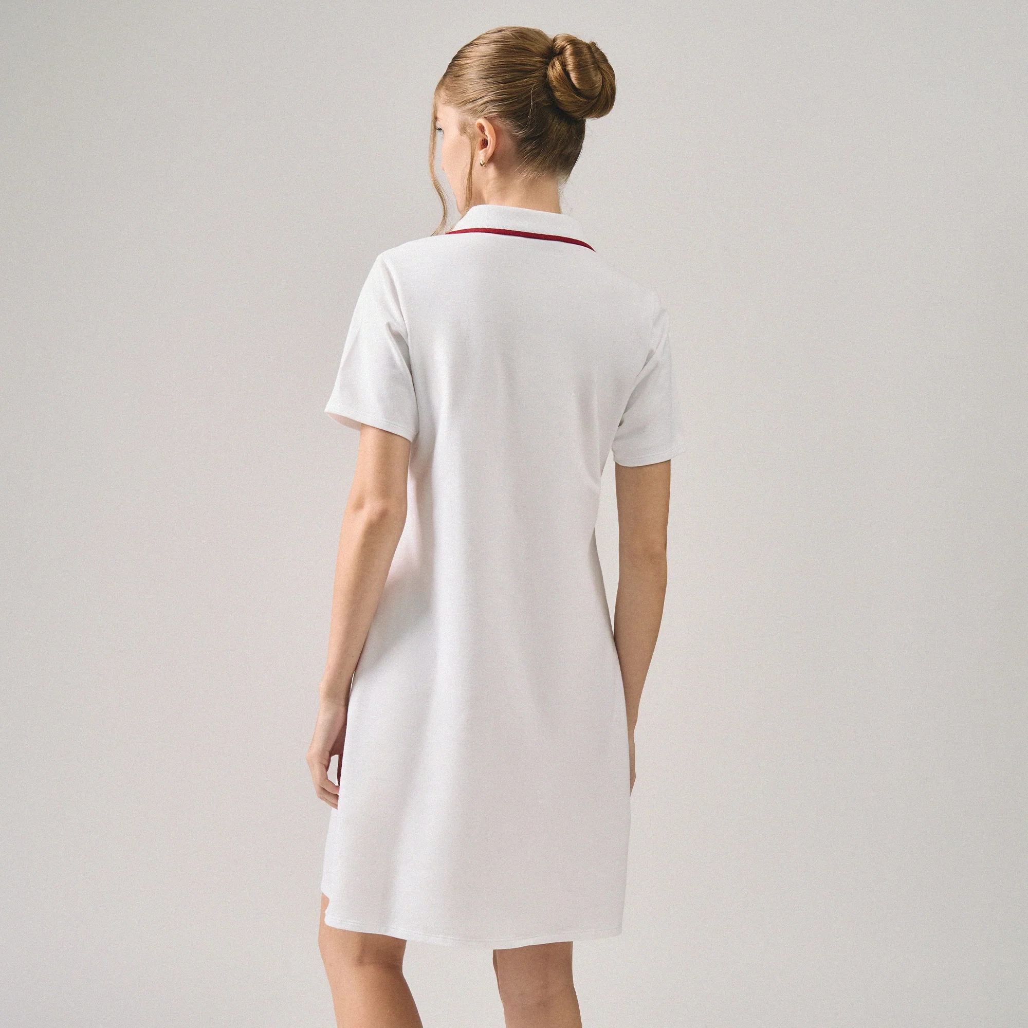Polo Dress With Tipping Detail - Image 4