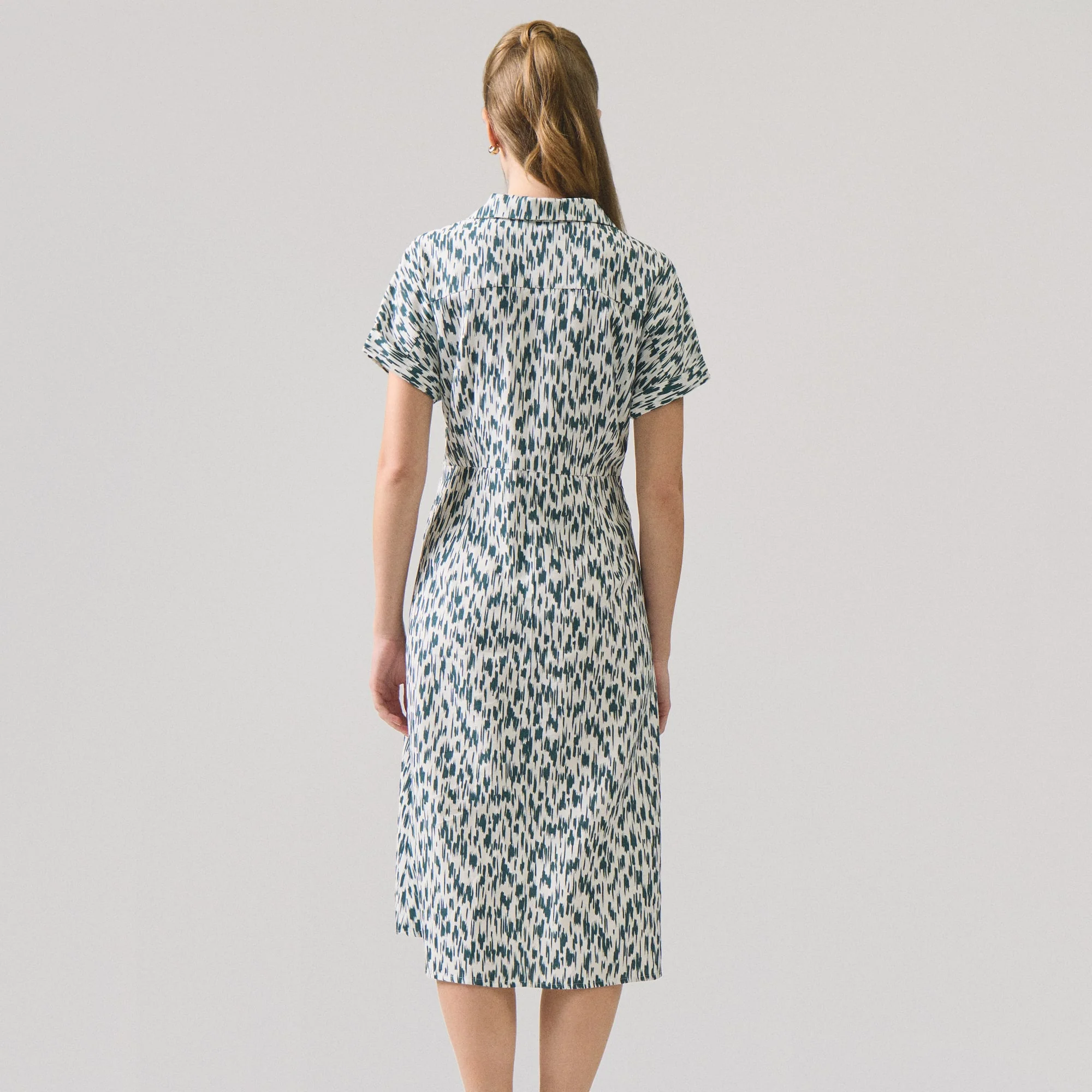 Printed Button Down Dress - Image 5