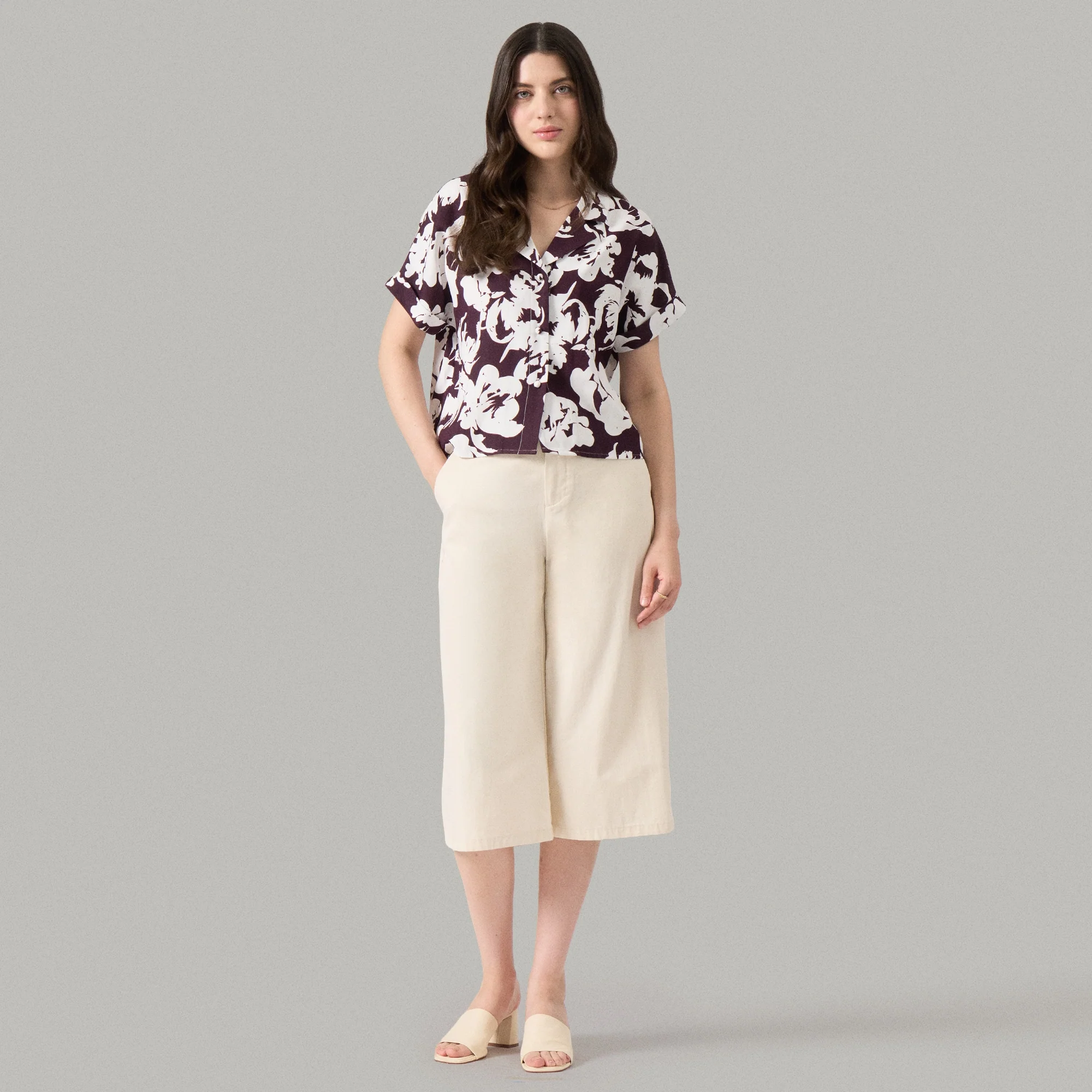 Printed Notch Collar Shirt - Image 5