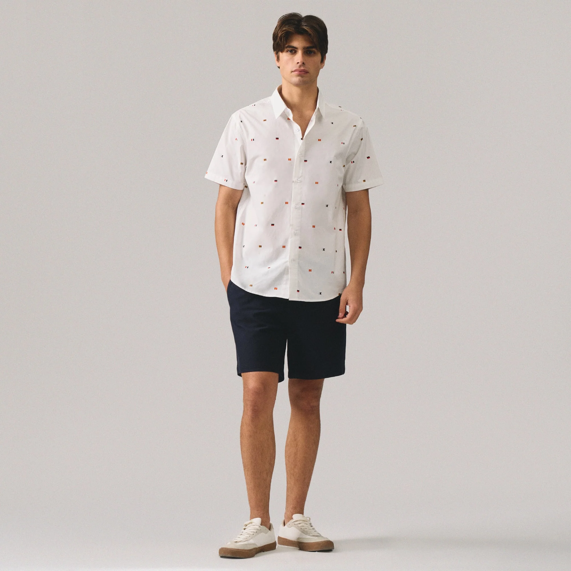 Regular Fit All-Over Print Poplin Shirt - Image 5
