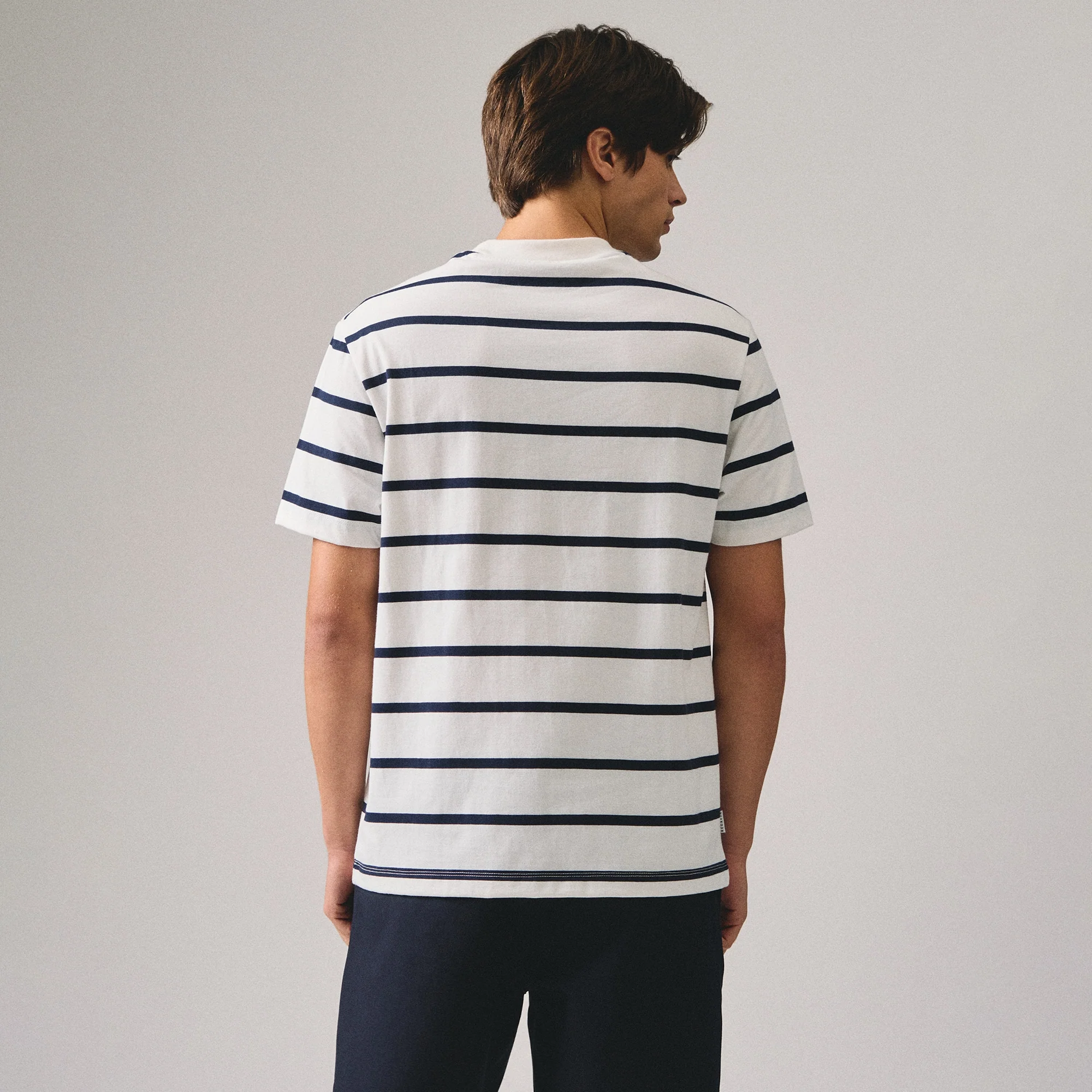 Regular Fit Basic Striped T-Shirt In Knit Jersey - Image 4