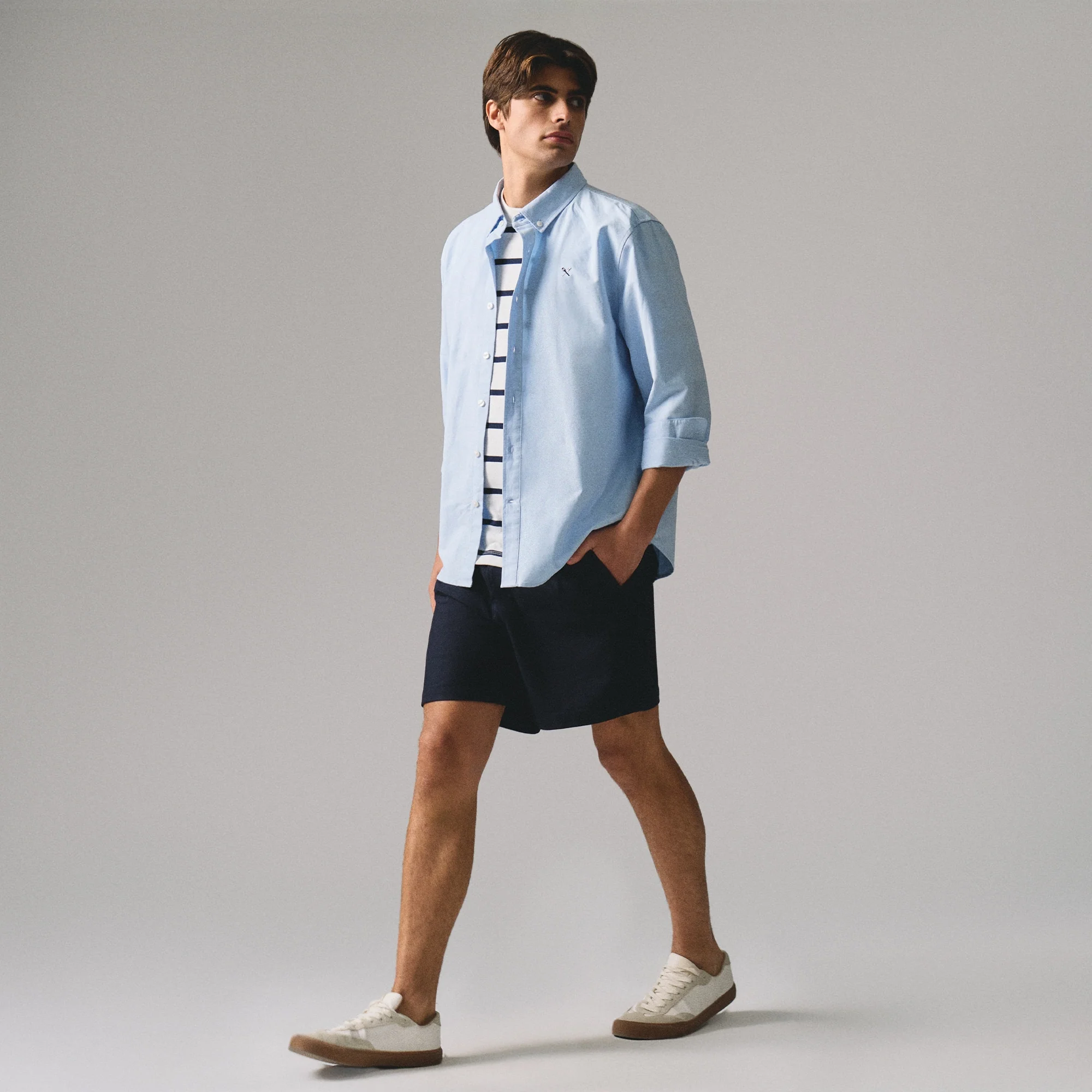 Regular Fit Basic Striped T-Shirt In Knit Jersey - Image 6