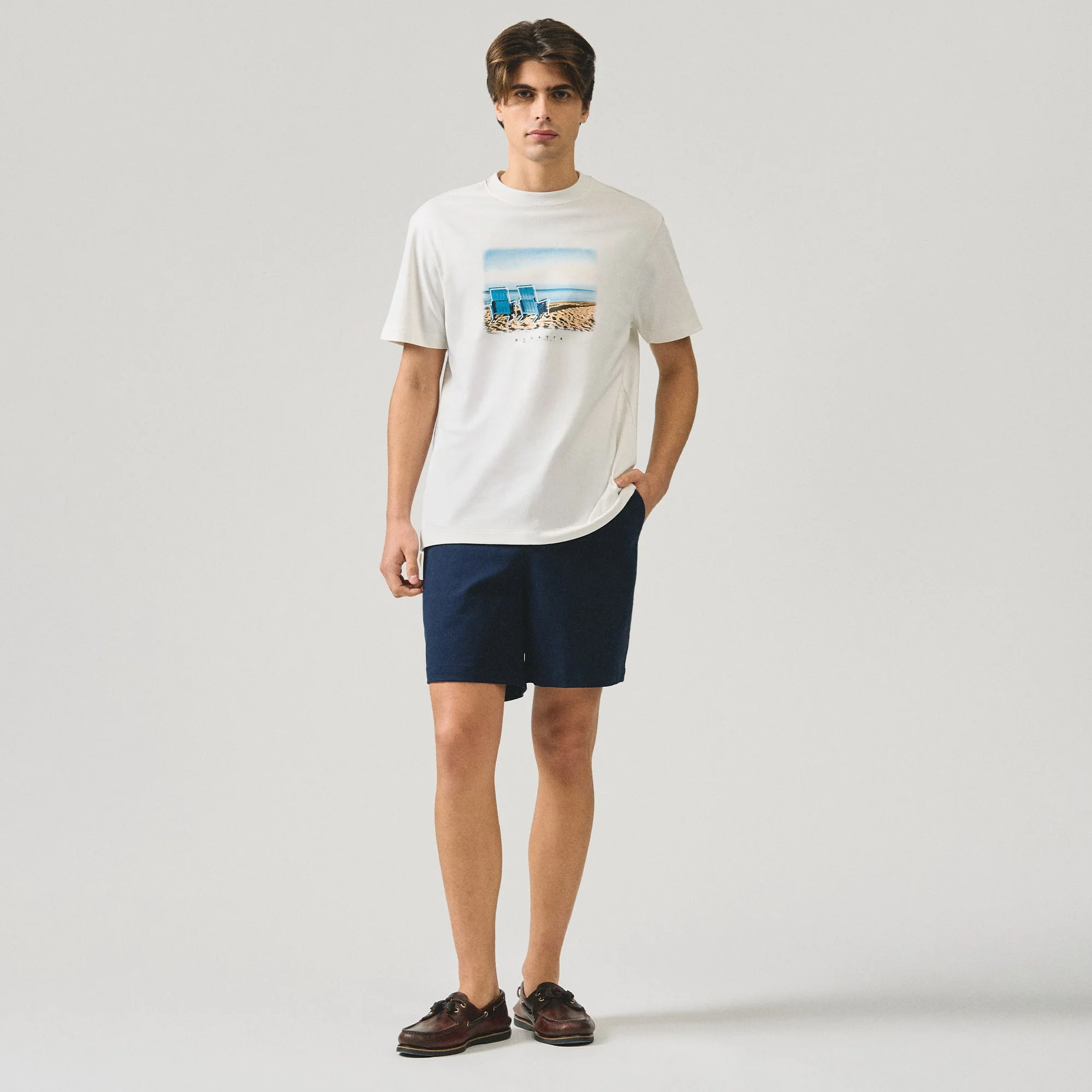 Regular Fit Beach Chair Graphic T-Shirt - Image 6