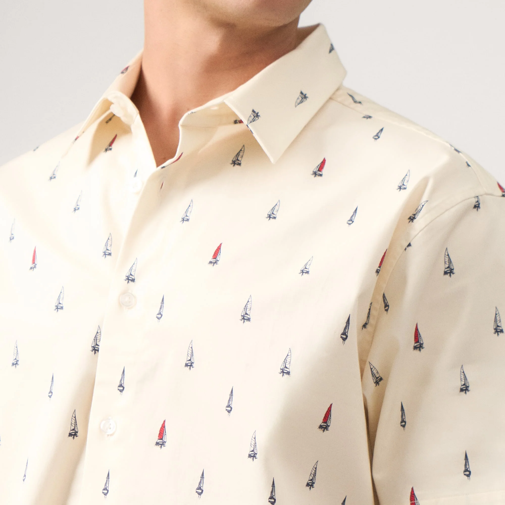 Regular Fit Button Down Printed Shirt - Image 2