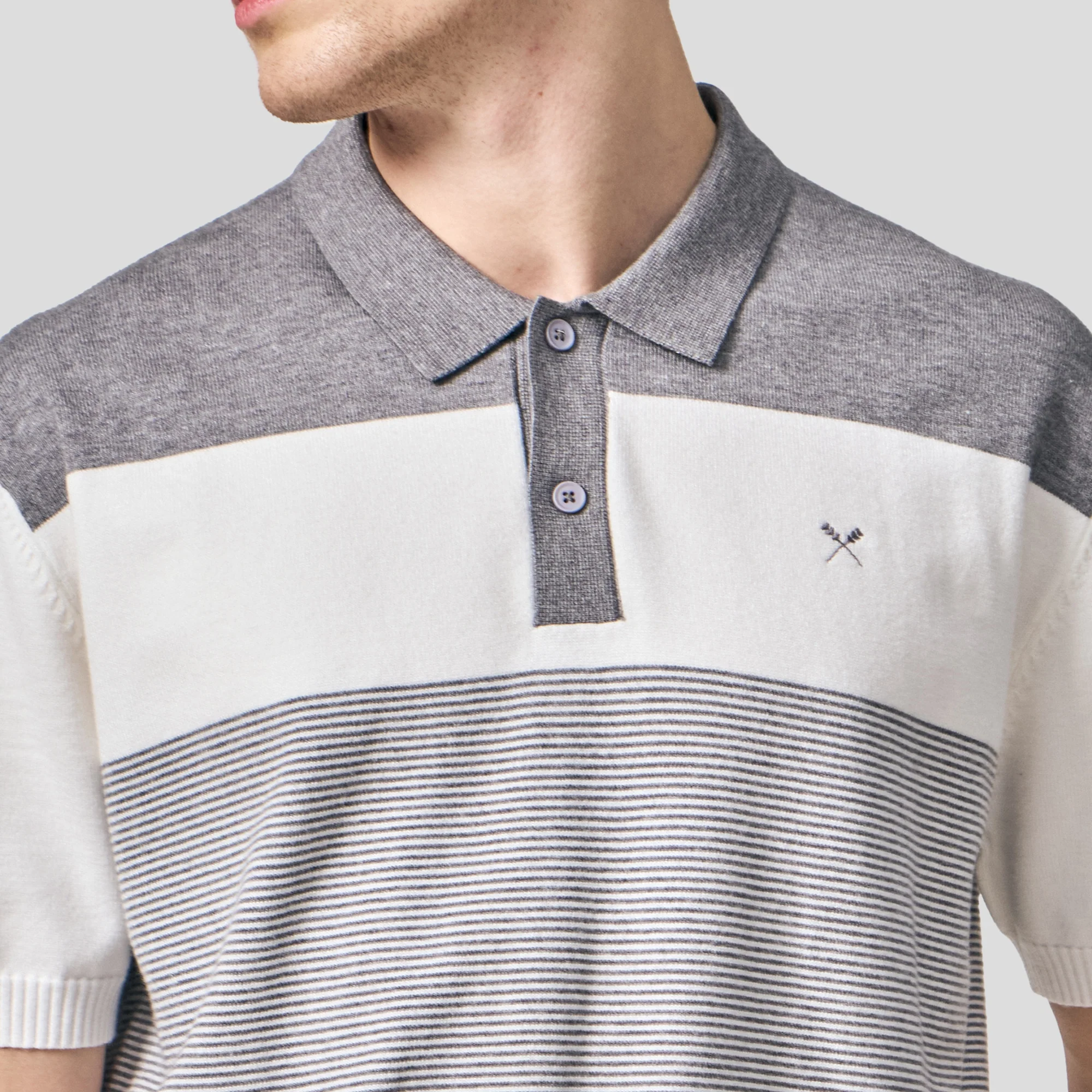 Regular Fit Color-Block Polo Shirt In Flat Knit - Image 2
