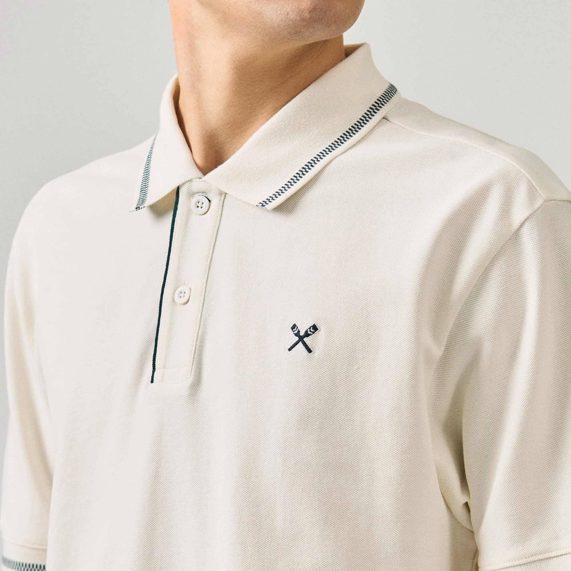 Regular Fit Polo Shirt With Contrast Chest Embroidery In Pique - Image 2