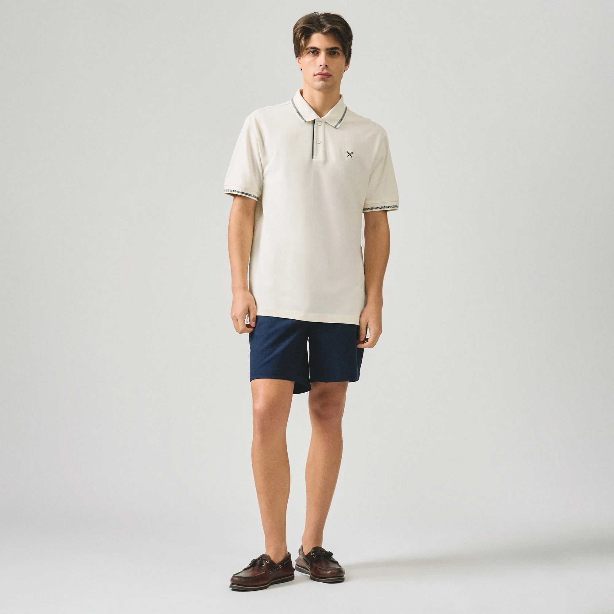 Regular Fit Polo Shirt With Contrast Chest Embroidery In Pique - Image 6