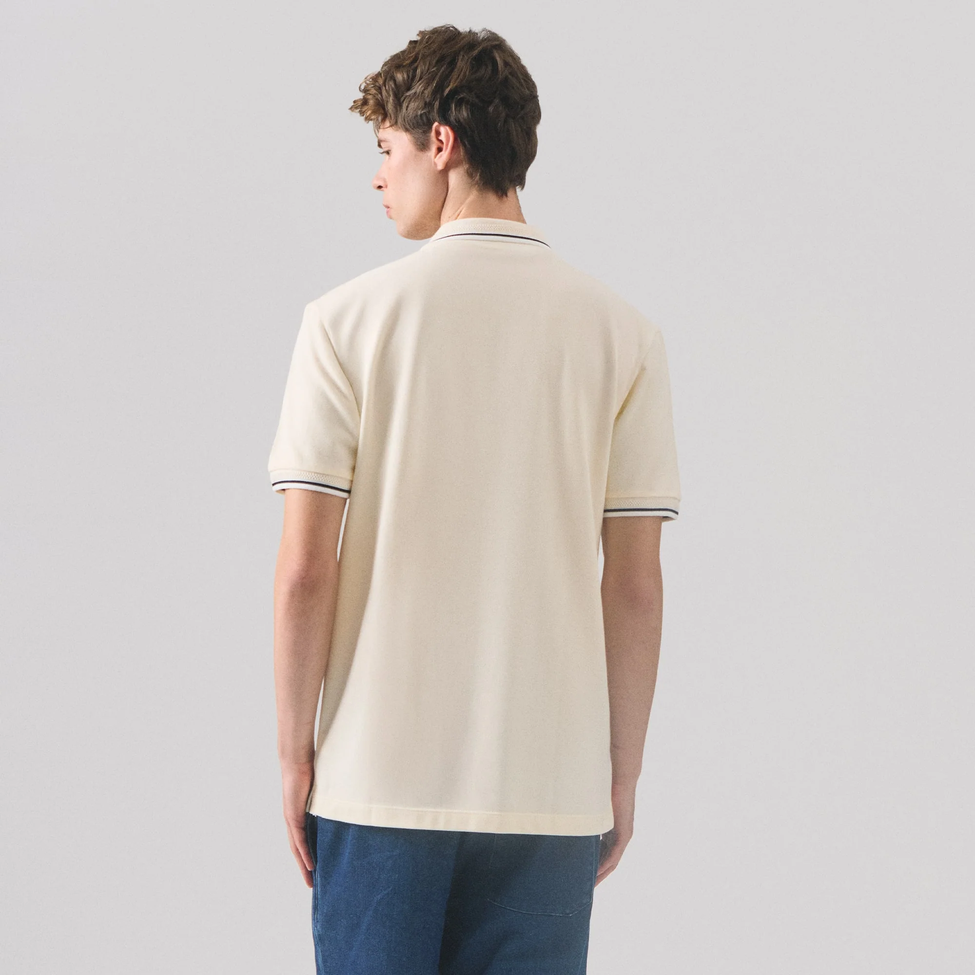 Regular Fit Polo Shirt With Multiple Contrast Tipping In Pique - Image 4