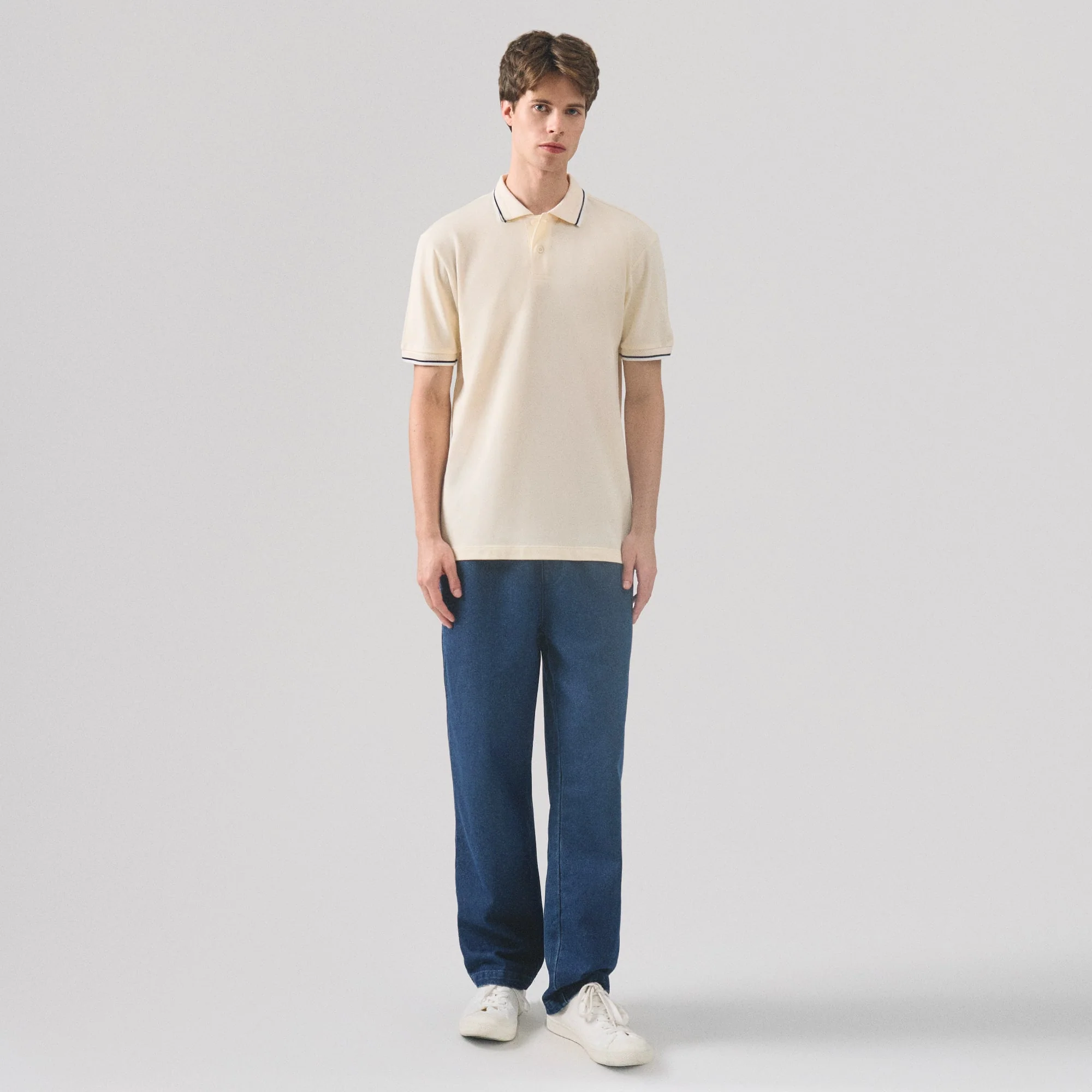 Regular Fit Polo Shirt With Multiple Contrast Tipping In Pique - Image 6