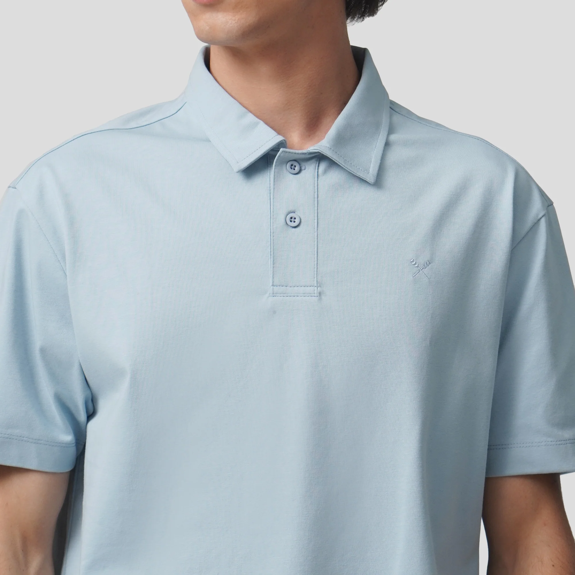 Regular Fit Polo Shirt With Self-Fabric Collar In Sorona - Image 2