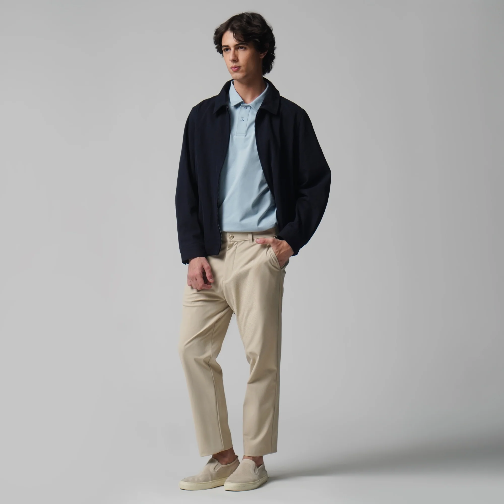 Regular Fit Polo Shirt With Self-Fabric Collar In Sorona - Image 5