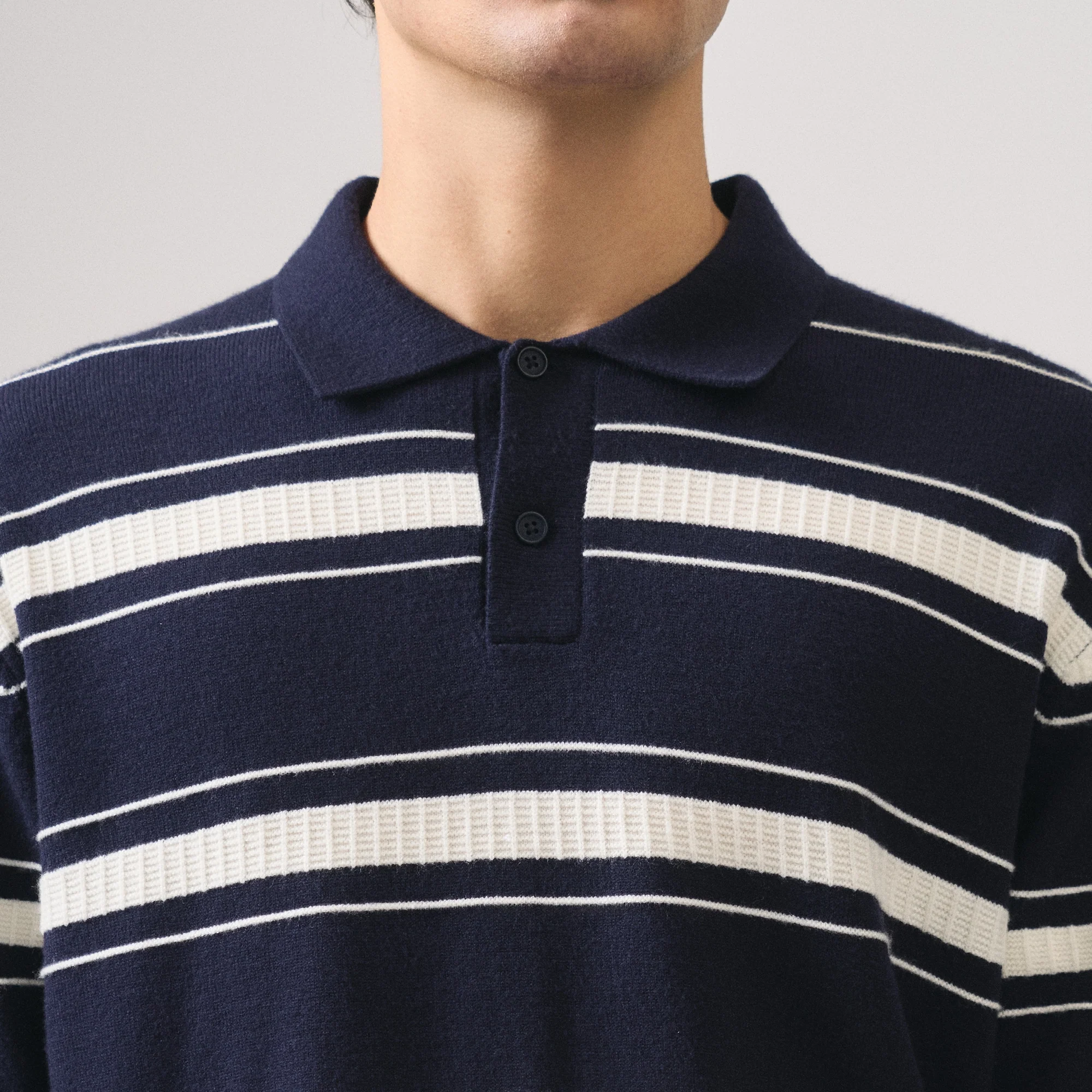 Regular Fit Striped Polo Shirt In Special Knit - Image 2