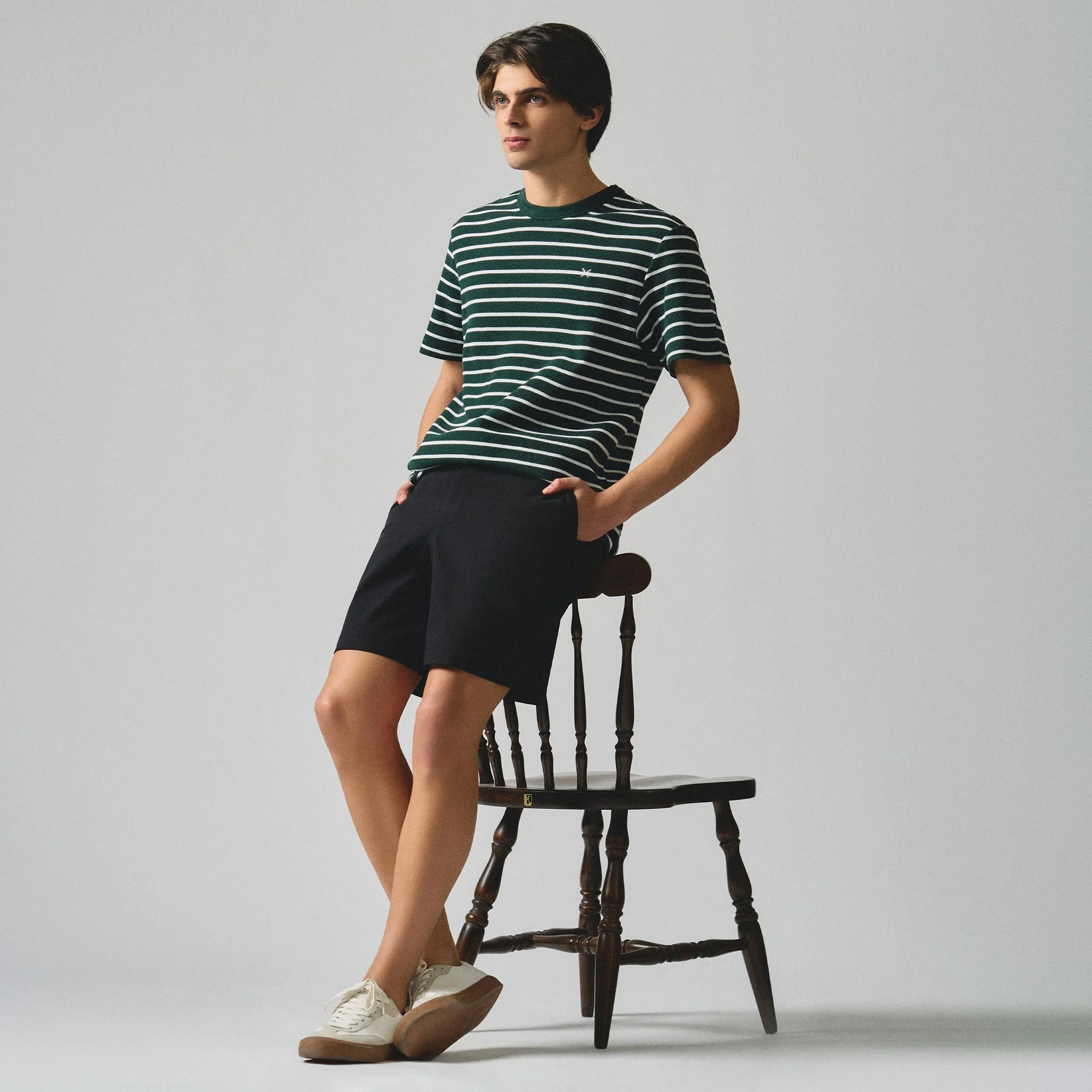 Regular Fit Striped T-Shirt In Thermal Knit - Image 5