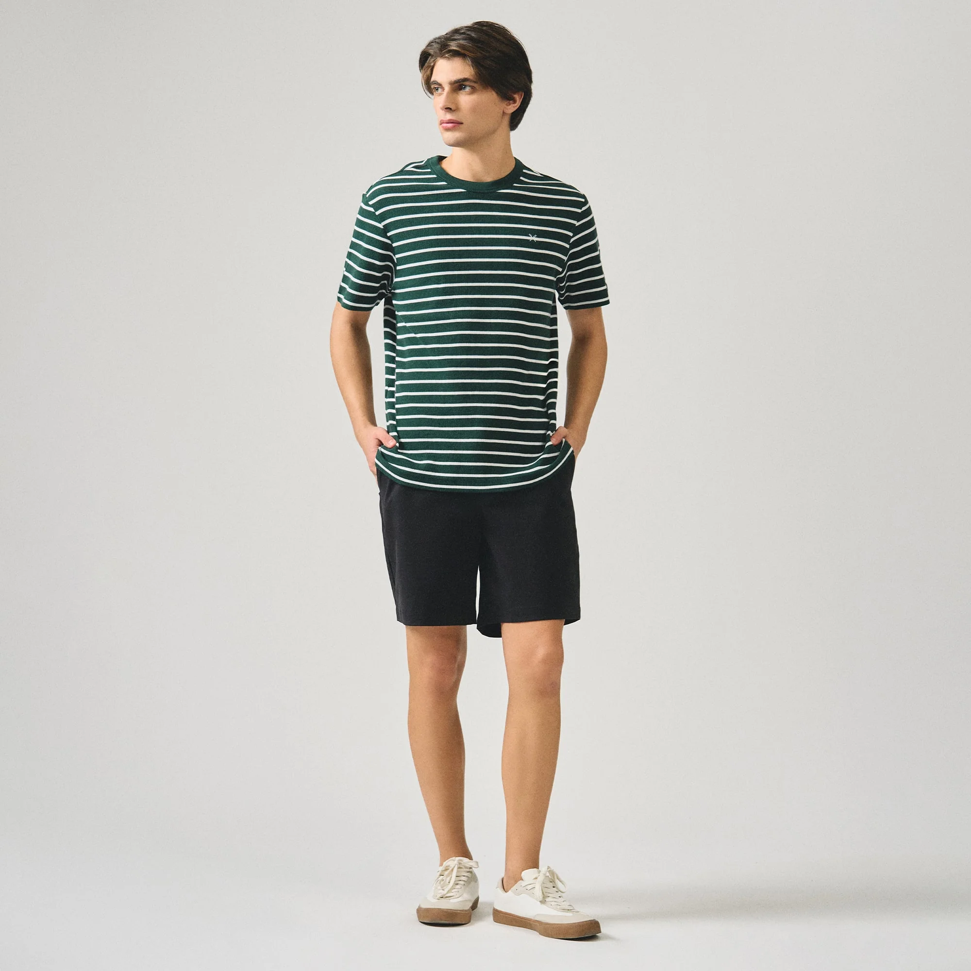 Regular Fit Striped T-Shirt In Thermal Knit - Image 6