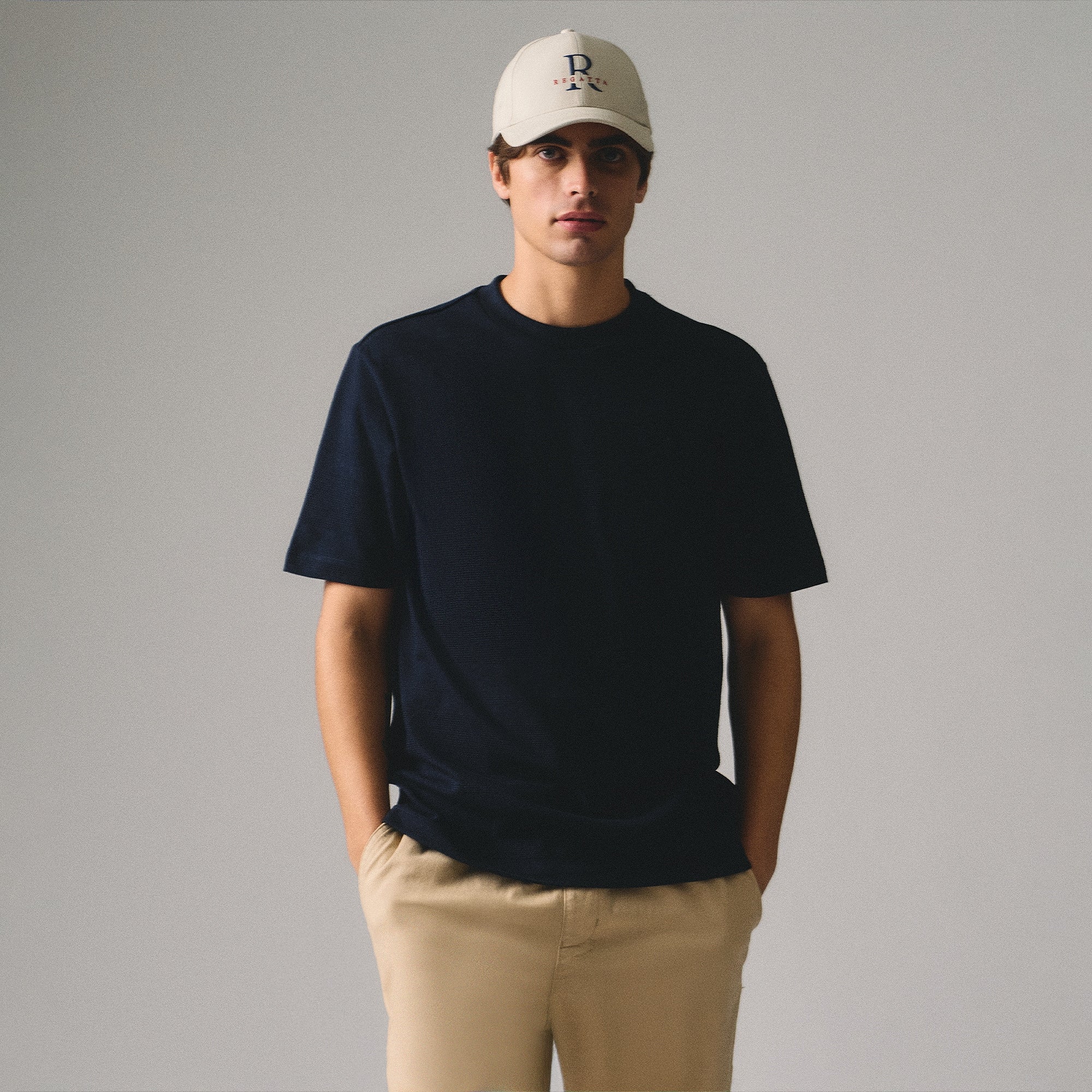 Regular Fit T-Shirt In Popcorn Striped Knit - Image 3
