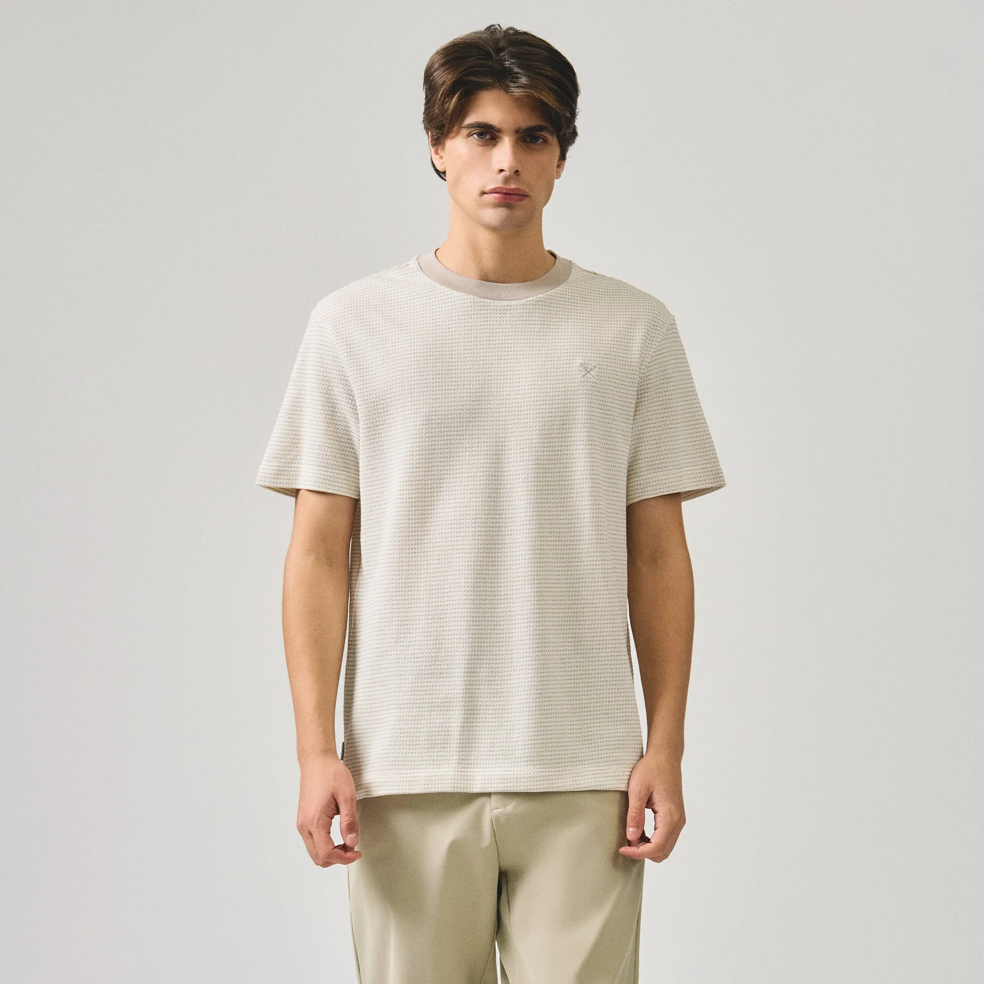 Regular Fit T-Shirt In Two-Tone Jacquard