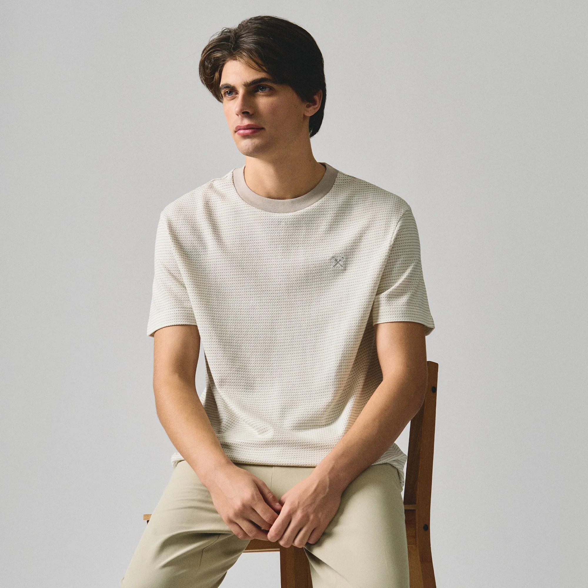 Regular Fit T-Shirt In Two-Tone Jacquard - Image 5