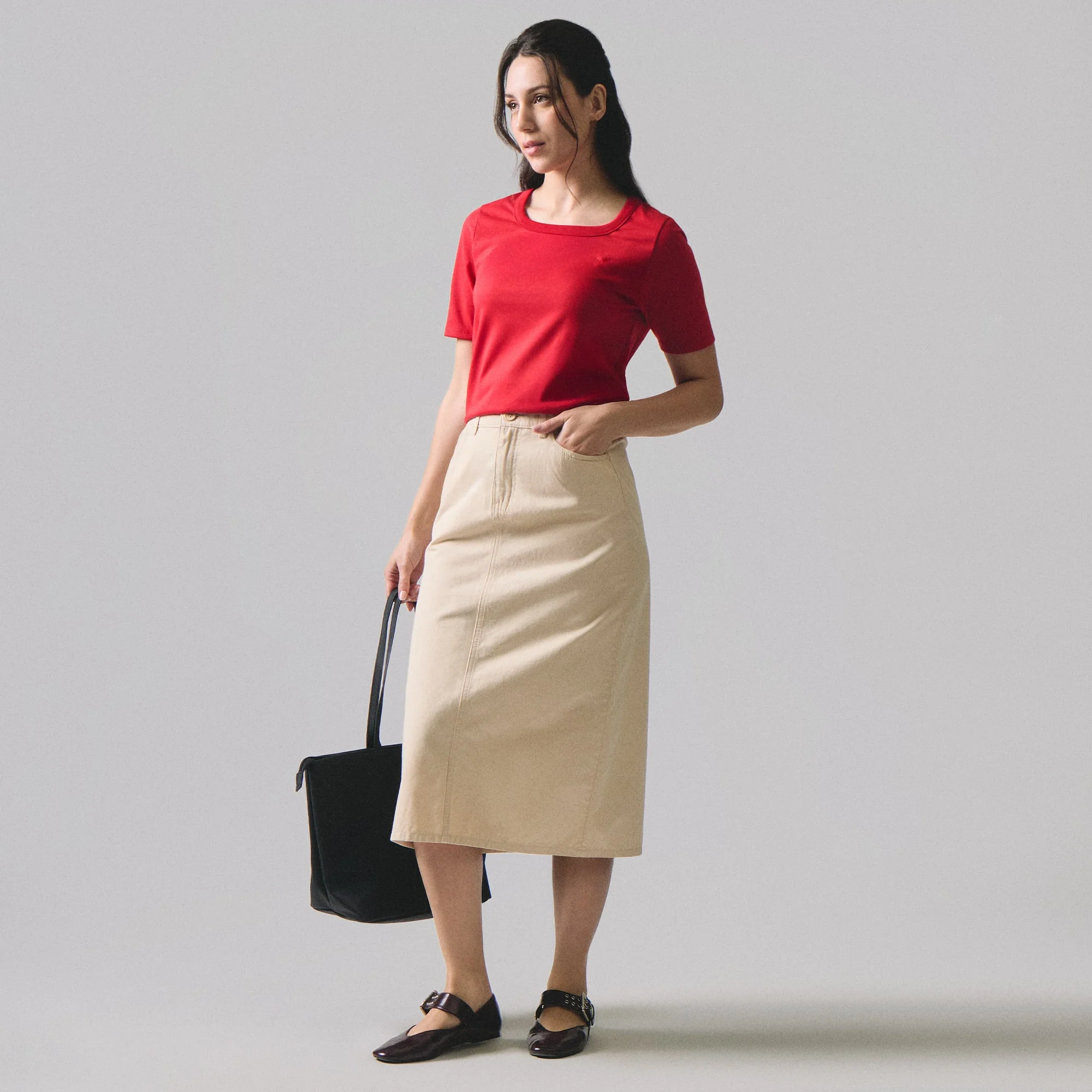 Square Neck Basic T-Shirt