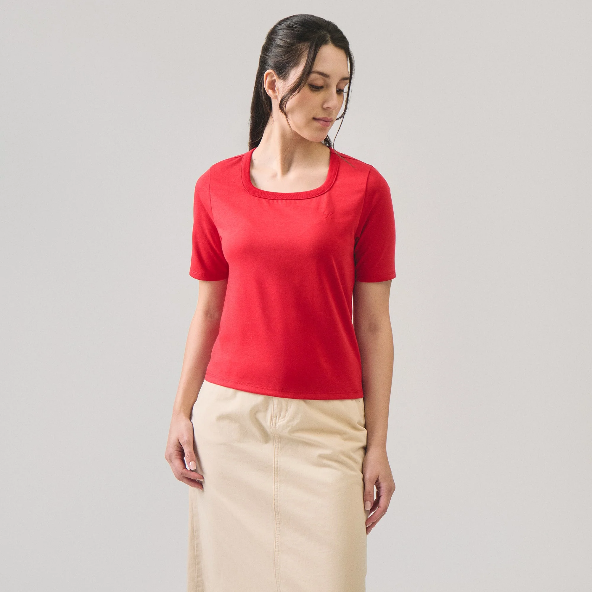 Square Neck Basic T-Shirt - Image 2
