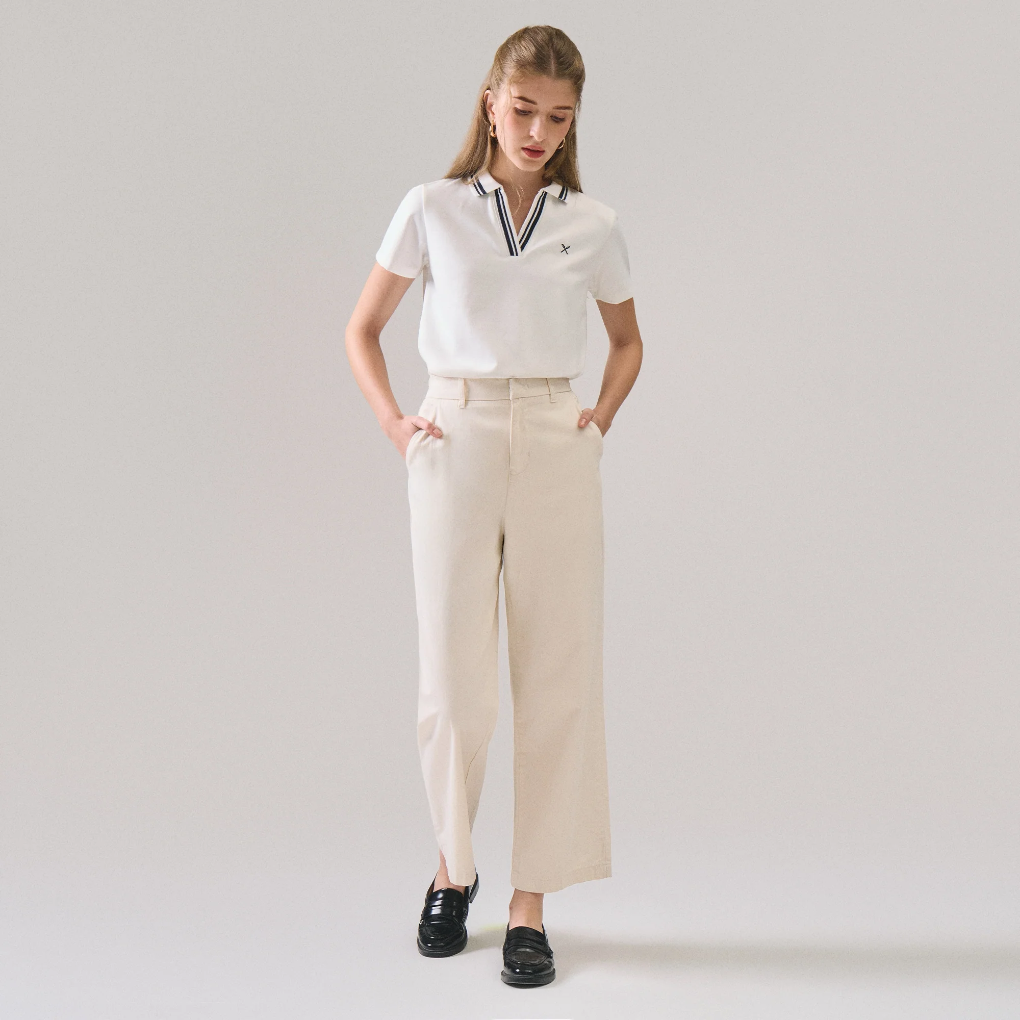 Straight Cut Zipper Trousers - Image 6