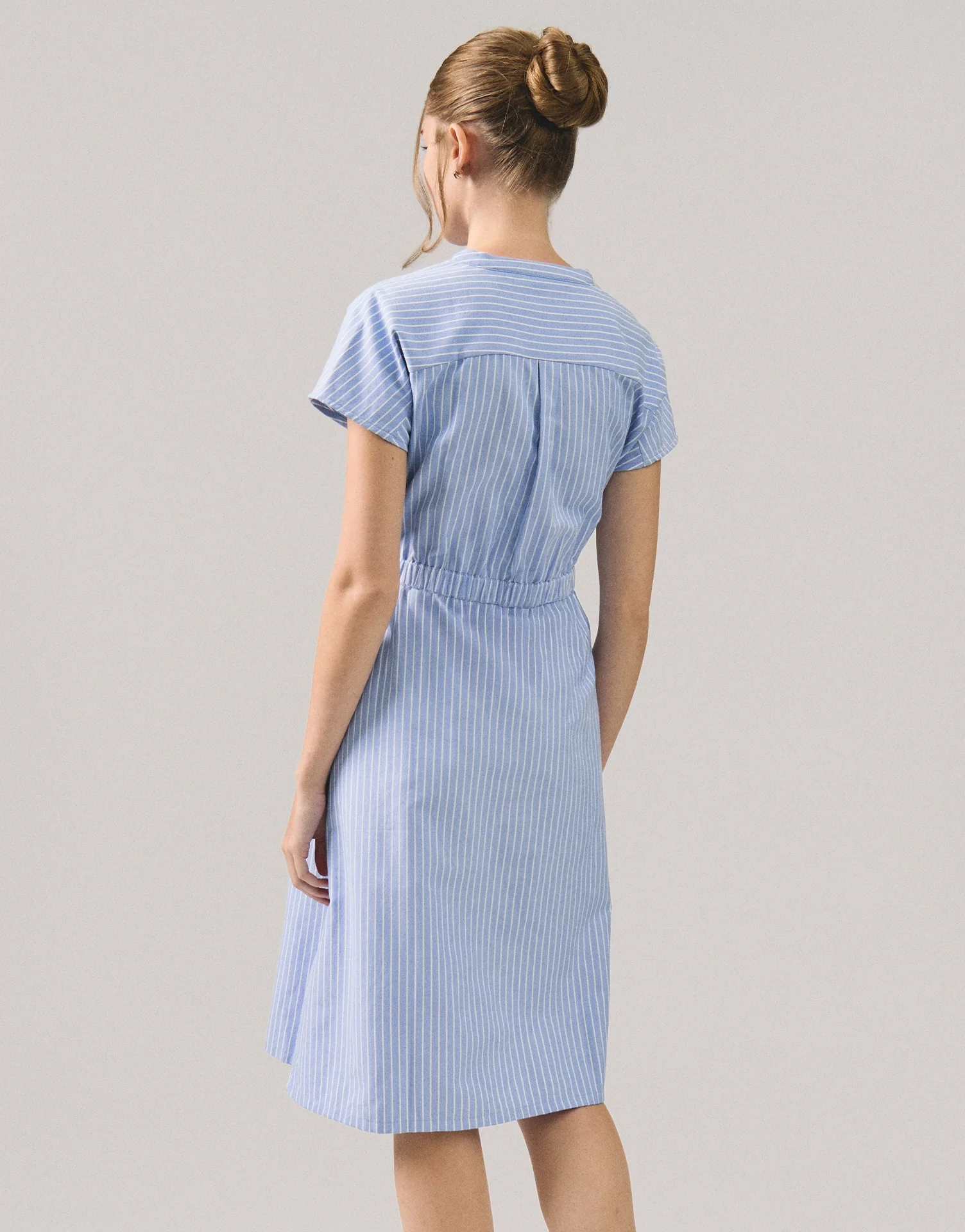 Striped Button Down Dress - Image 3