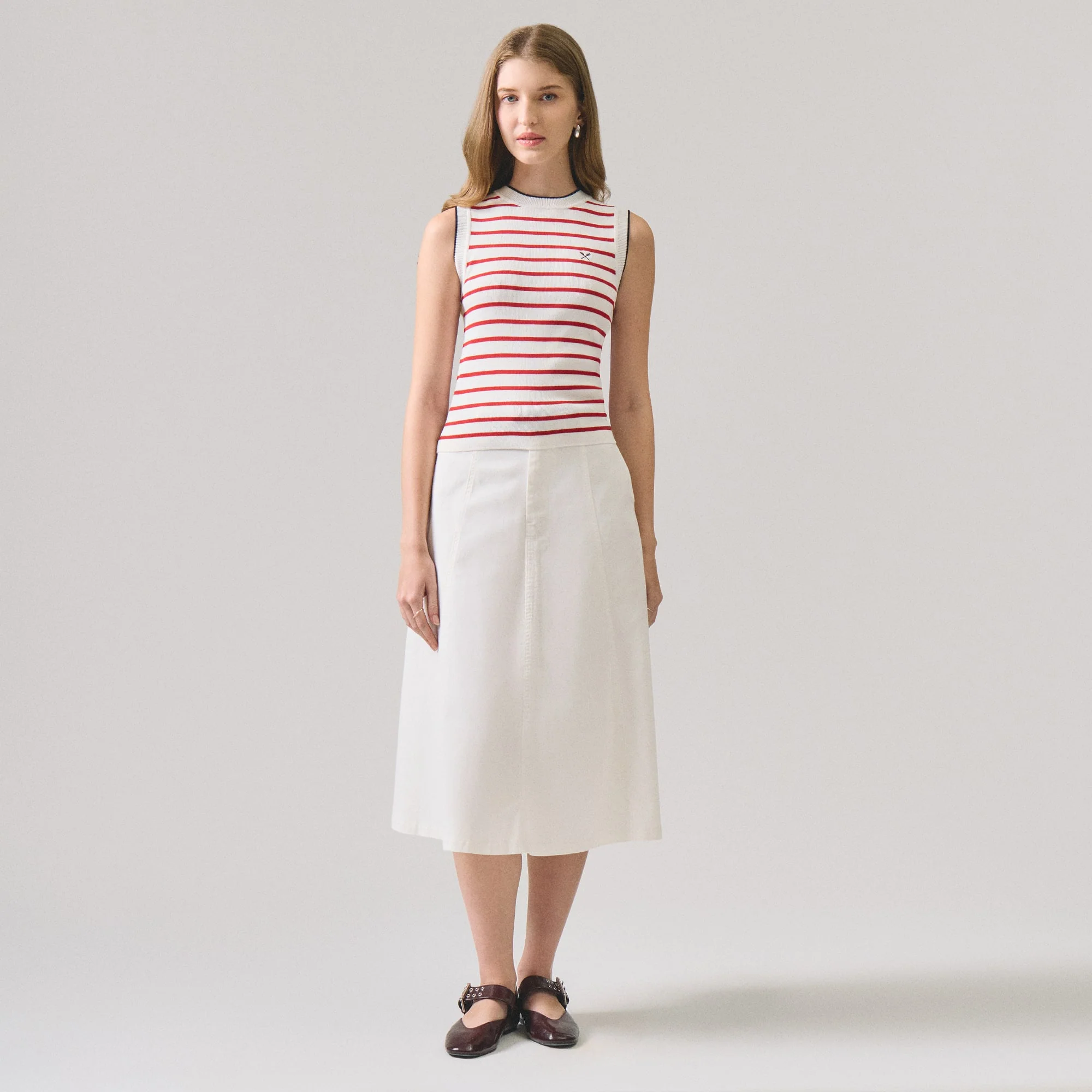 Striped Flat Knit Top - Image 5
