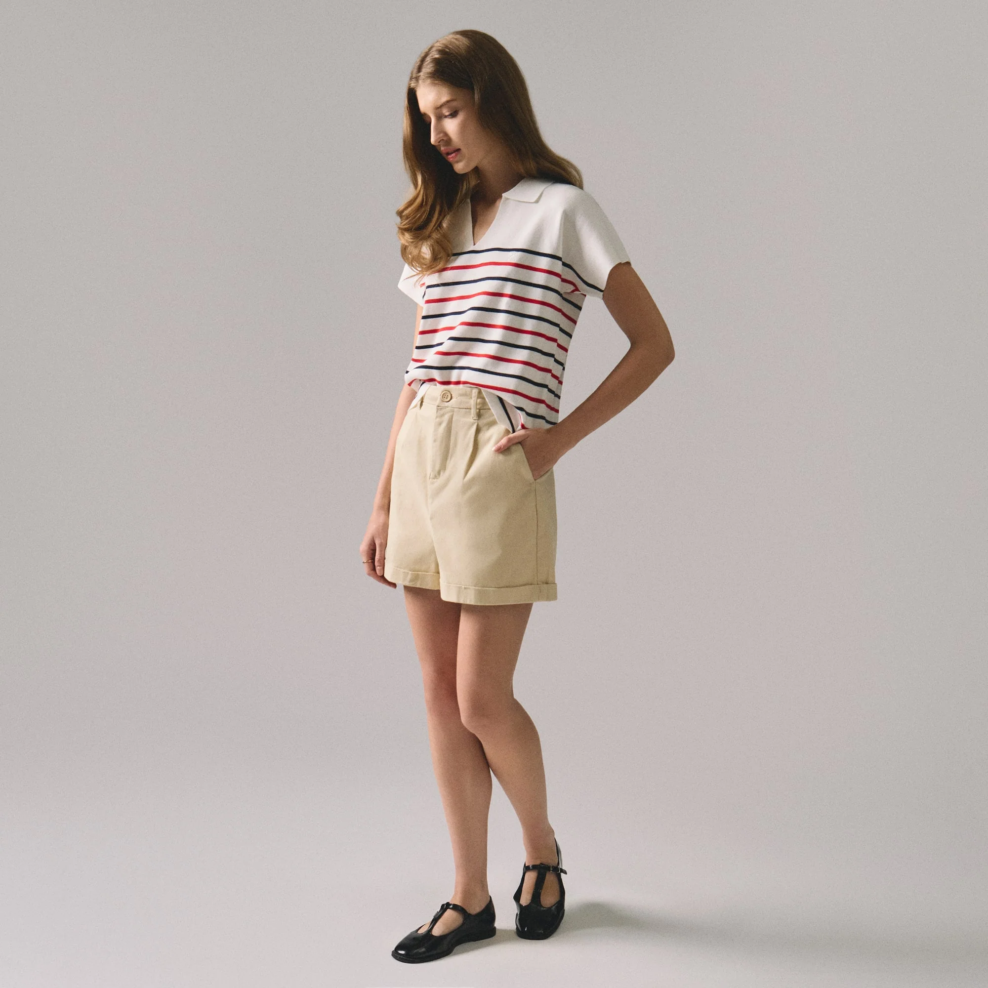 Stripes Dolman Polo