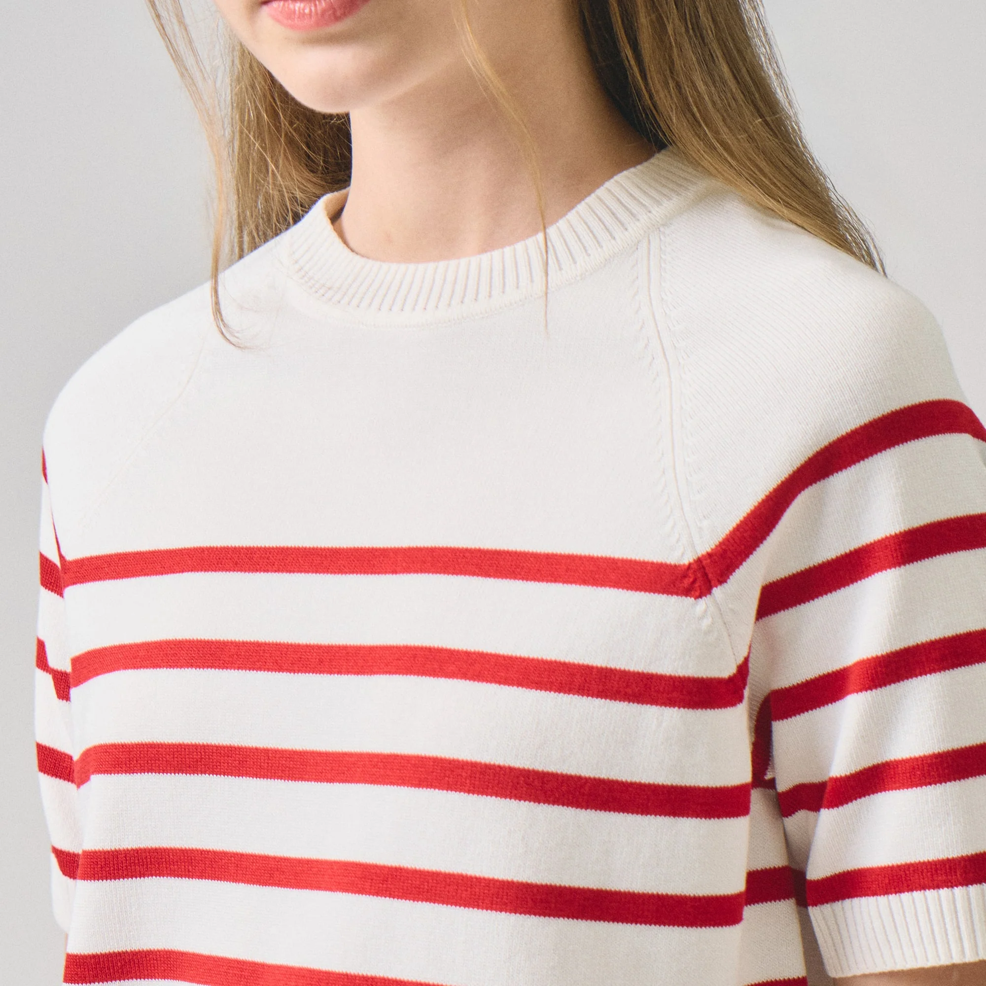 Stripes Raglan Knit Top - Image 2