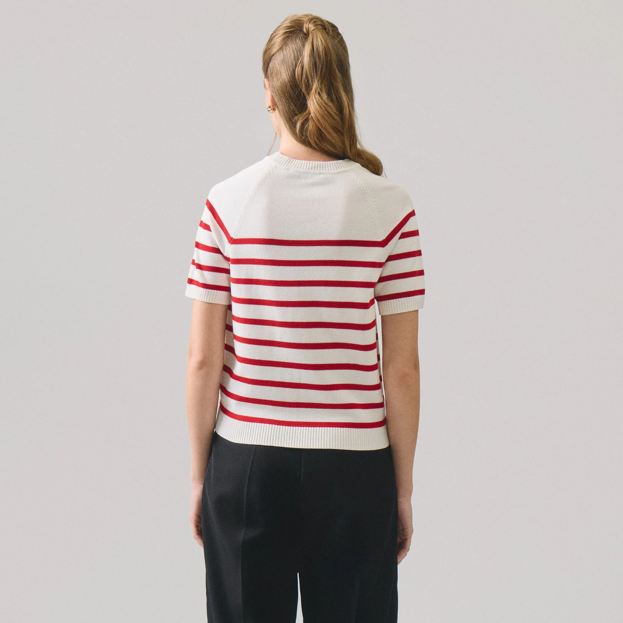 Stripes Raglan Knit Top - Image 4