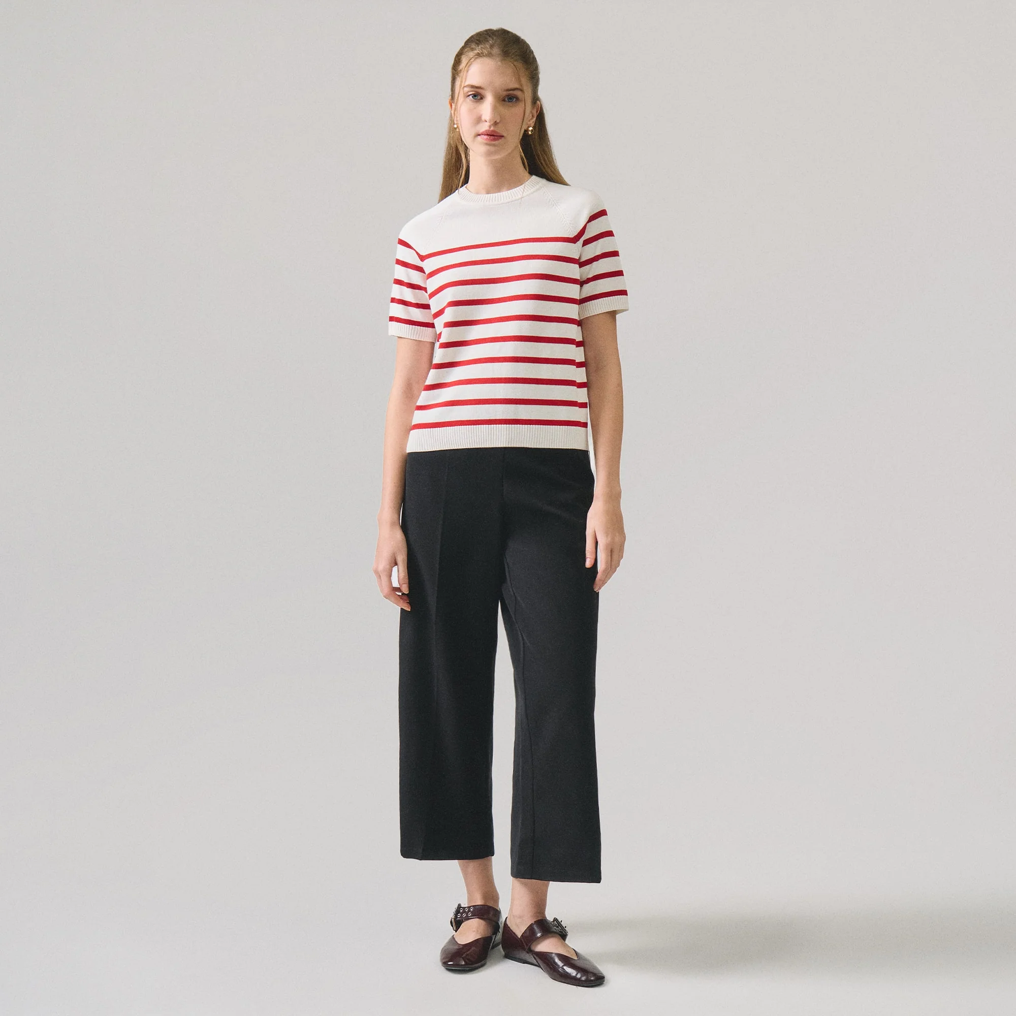 Stripes Raglan Knit Top - Image 6