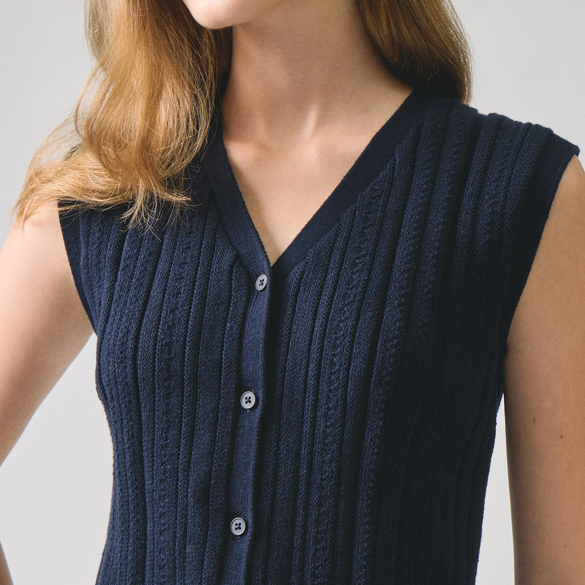 Textured Knit Vest - Image 2